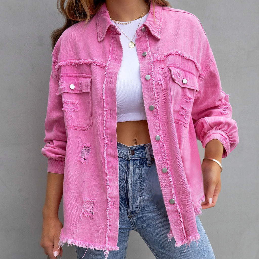 Alba Distressed Denim Jacket