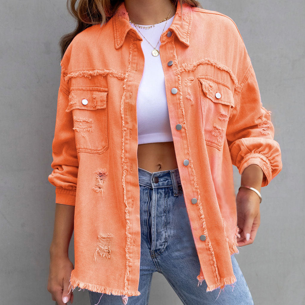 Alba Distressed Denim Jacket