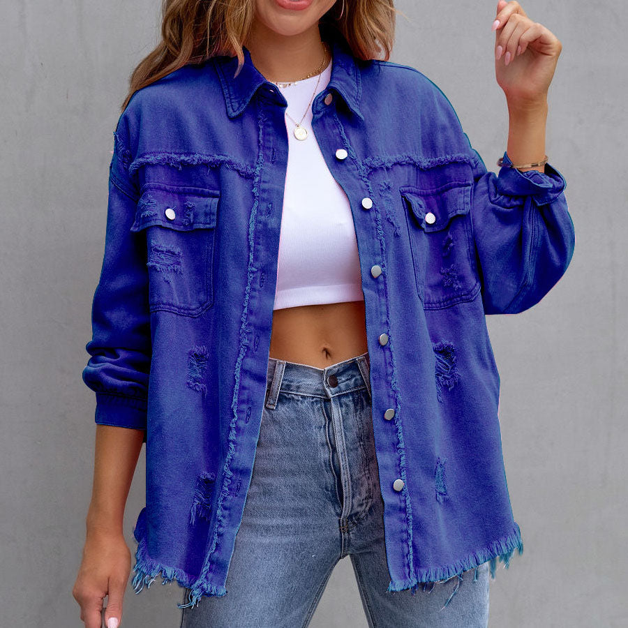 Alba Distressed Denim Jacket