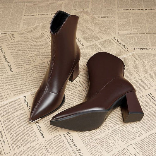 Mirza Chrome-Tip Ankle Boots