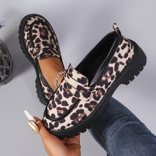 Marcella Leopard Print Loafers
